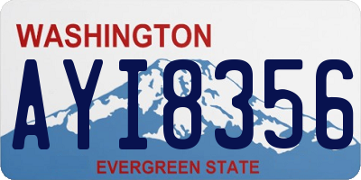 WA license plate AYI8356