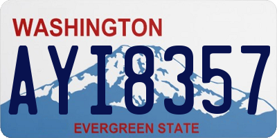 WA license plate AYI8357