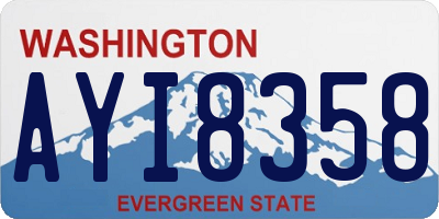 WA license plate AYI8358