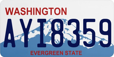 WA license plate AYI8359