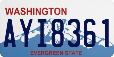 WA license plate AYI8361