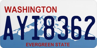 WA license plate AYI8362