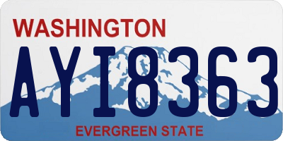WA license plate AYI8363