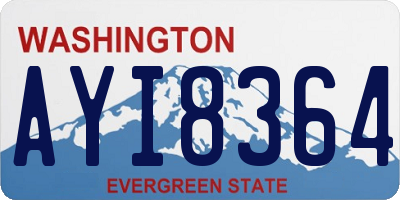 WA license plate AYI8364