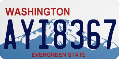 WA license plate AYI8367