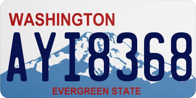 WA license plate AYI8368