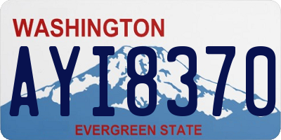 WA license plate AYI8370