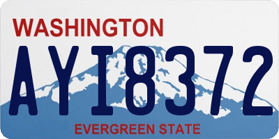 WA license plate AYI8372