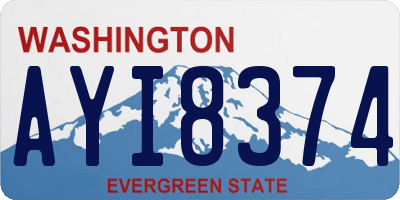 WA license plate AYI8374