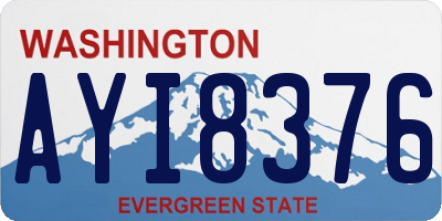 WA license plate AYI8376