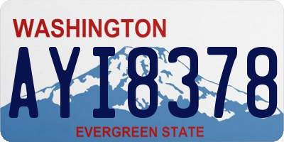 WA license plate AYI8378