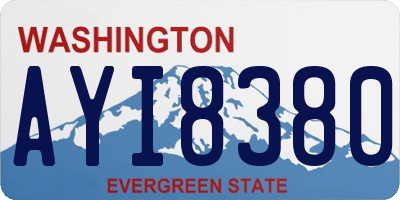 WA license plate AYI8380
