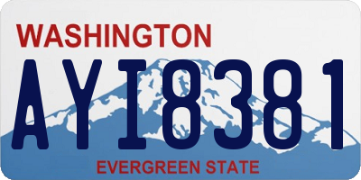 WA license plate AYI8381