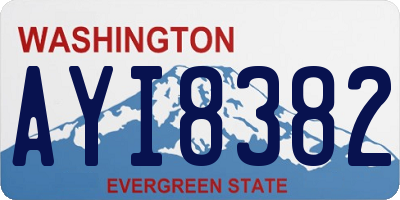 WA license plate AYI8382