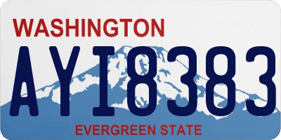 WA license plate AYI8383
