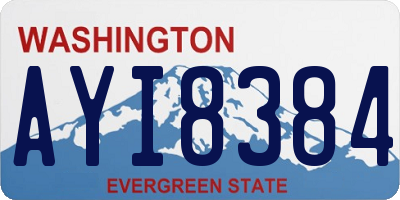 WA license plate AYI8384