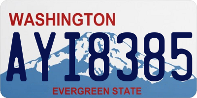 WA license plate AYI8385