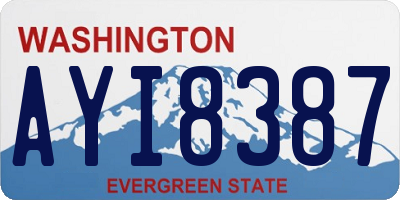 WA license plate AYI8387