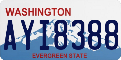 WA license plate AYI8388