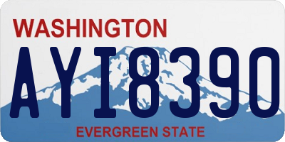 WA license plate AYI8390