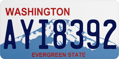 WA license plate AYI8392