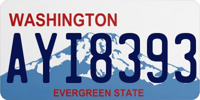 WA license plate AYI8393