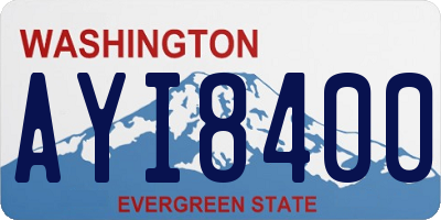 WA license plate AYI8400