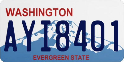 WA license plate AYI8401