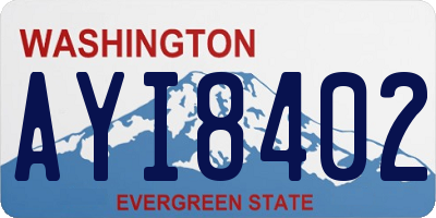 WA license plate AYI8402