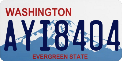 WA license plate AYI8404