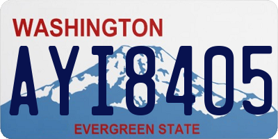 WA license plate AYI8405