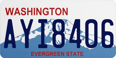 WA license plate AYI8406