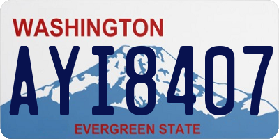 WA license plate AYI8407