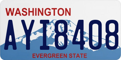 WA license plate AYI8408