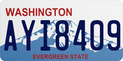 WA license plate AYI8409