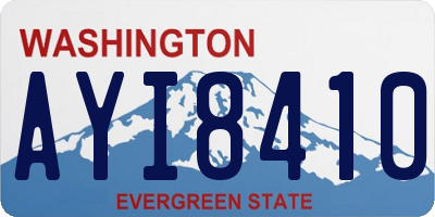 WA license plate AYI8410