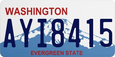 WA license plate AYI8415