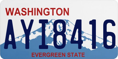 WA license plate AYI8416