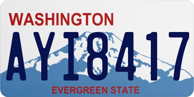 WA license plate AYI8417