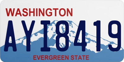 WA license plate AYI8419