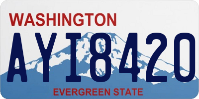 WA license plate AYI8420