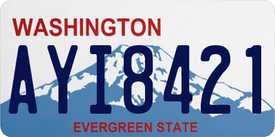 WA license plate AYI8421