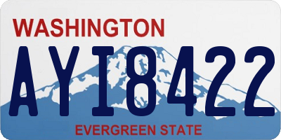 WA license plate AYI8422