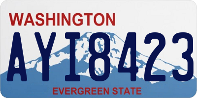 WA license plate AYI8423