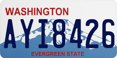 WA license plate AYI8426