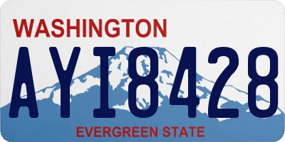 WA license plate AYI8428
