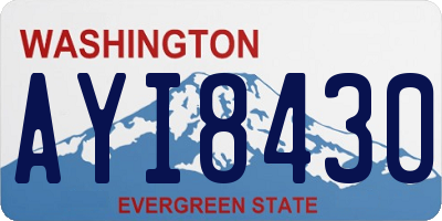 WA license plate AYI8430