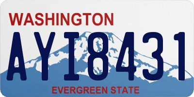 WA license plate AYI8431