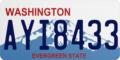 WA license plate AYI8433