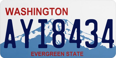 WA license plate AYI8434